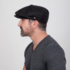 Boardwalk - Walrus Hats Black Linen/Cotton Blend 8 Panel Newsboy Cap