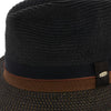 Scala Fedora The City - Scala Black Paper Braid Fedora Hat