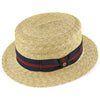 Walrus Hats Boater Classic - Walrus Hats Natural Straw Boater Hat - H7005