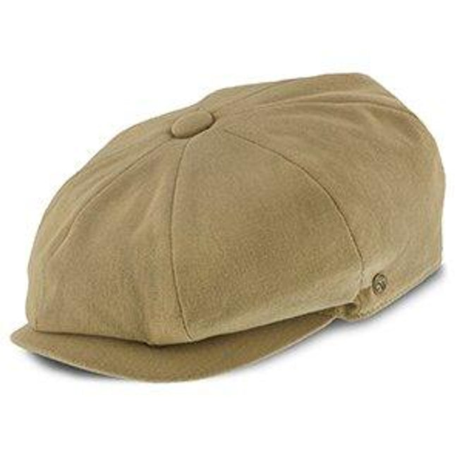 Walrus Hats Newsboy Beckham - Walrus Hats Tan Cotton 8 Panel Newsboy Cap