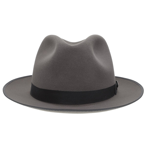 Mens Stetson Runabout Fur Felt Packable Fedora Hat, black