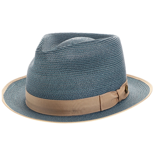 Inwood Stetson Hemp Fedora Hat Blue