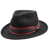 Scala Livingston Black Wool Felt Fedora Hat