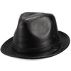 Stacy Adams Halden Vegan Leather Fedora Hat