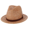 Paradise - Walrus Hats Natural Raffia Straw Fedora Hat w/ Braided Band