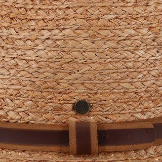 Paradise - Walrus Hats Natural Raffia Straw Fedora Hat w/ Braided Band