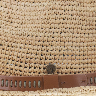 Cast Away - Walrus Hats Crocheted Raffia Straw Fedora Hat w/ Band