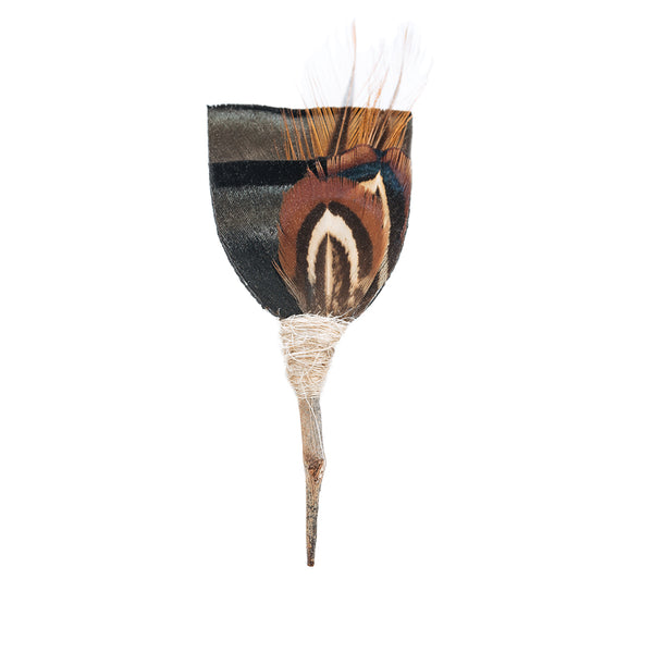 Roost - Brackish Plum Thicket Feather Hat Pin