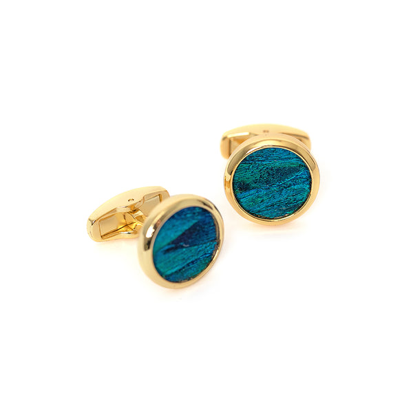 Frip - Peacock Feather Cuff Links