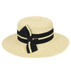 Claudia Side Bow - Betmar Straw Boater Hat