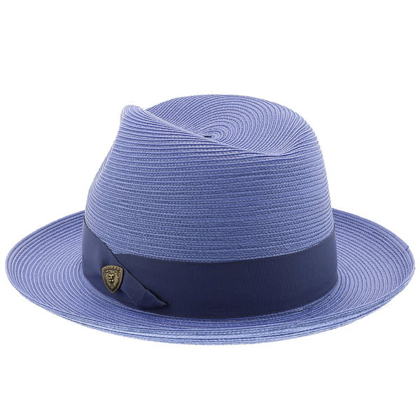 Dobbs Rosebud Straw Fedora Hat in Black