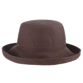 Bliss - Scala LC484 White Cotton Medium Brim Bretton Bucket Hat