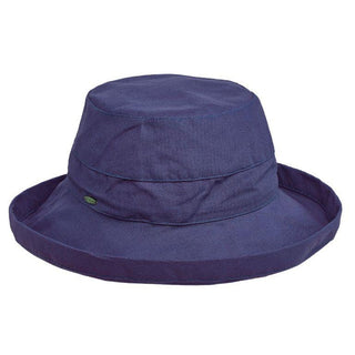 Bliss - Scala LC484 White Cotton Medium Brim Bretton Bucket Hat