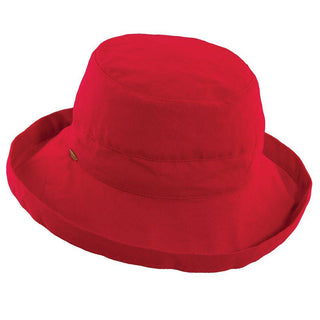 Bliss - Scala LC484 White Cotton Medium Brim Bretton Bucket Hat