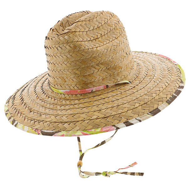 Palm Island - Natural Buri Braid Lifeguard Wide Brim Hat
