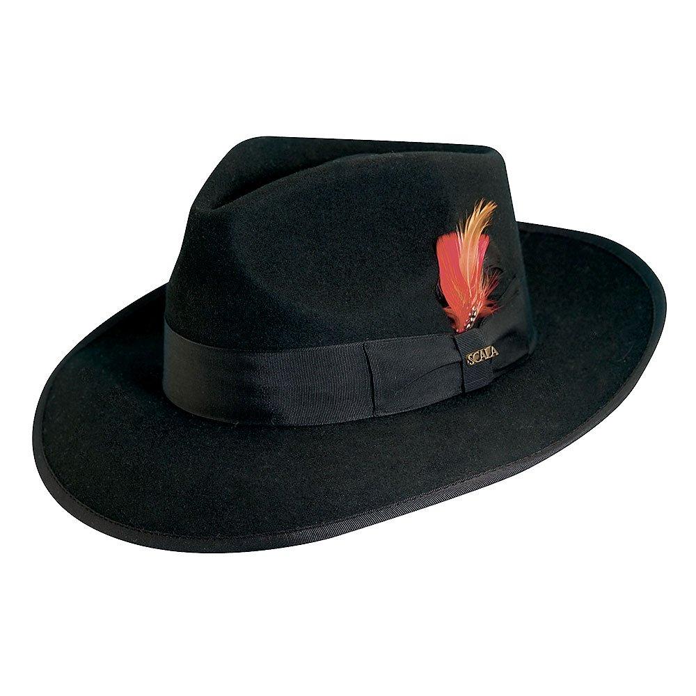 Zoot Scala WF547 Black Wool Felt Zoot Fedora Hat