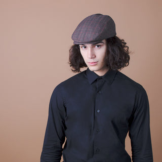 The Fairway - Walrus Hats Brown/Red Plaid Polyester Ivy Cap