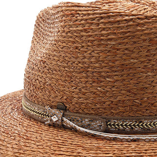 South Beach - Walrus Hats Natural Raffia Straw Fedora Hat