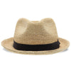 Cast Away - Walrus Hats Crocheted Raffia Straw Fedora Hat w/ Band