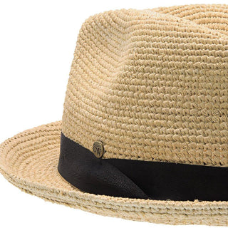 Cast Away - Walrus Hats Crocheted Raffia Straw Fedora Hat w/ Band