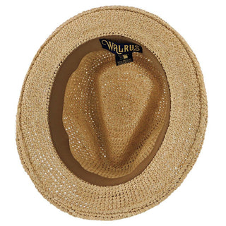 Cast Away - Walrus Hats Crocheted Raffia Straw Fedora Hat w/ Band