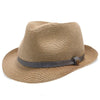 Sandbar - Walrus Hats Paper Braid Straw Fedora Hat w/ Grey Band