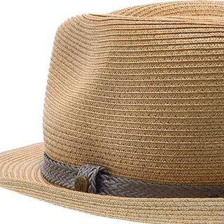 Sandbar - Walrus Hats Paper Braid Straw Fedora Hat w/ Grey Band