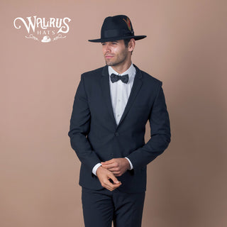 Empire - Walrus Hats Grey Wool Felt Fedora Hat - H7001