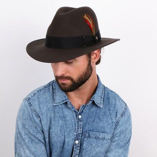 Empire - Walrus Hats Grey Wool Felt Fedora Hat - H7001