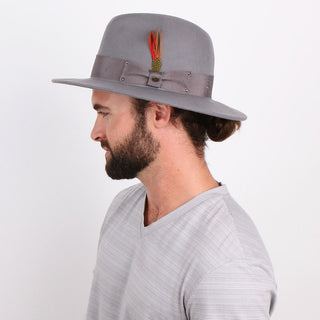 Empire - Walrus Hats Grey Wool Felt Fedora Hat - H7001