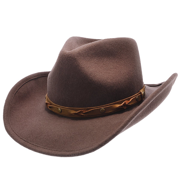 Mens Shetland Walrus Shapeable Wool Felt Cowboy Hat