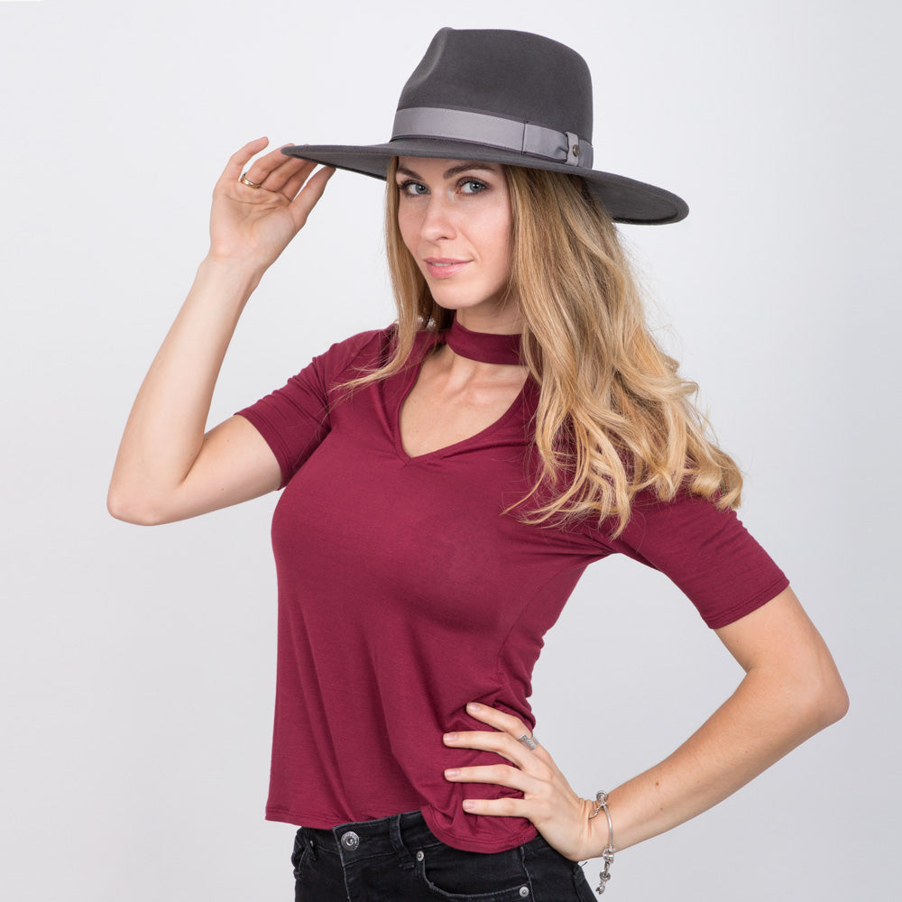 String Ray Hat Stingray Walrus Hats Grey Wide Brim Wool Felt Fedora Hat – Fashionable Hats