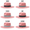 Walrus Hats Castle Pink w/ Festival Bands Wool Fedora Hat