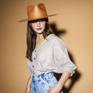 Geraldine - Betmar Paper Straw Fedora Hat