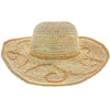 Callanan Wide Brim Cabana - Callanan CR204 Pearl Crocheted Raffia Big Brim Hat