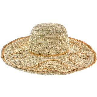 Callanan Wide Brim Cabana - Callanan CR204 Pearl Crocheted Raffia Big Brim Hat
