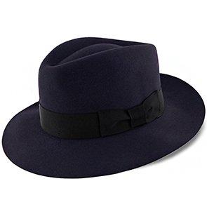 Dobbs Fedora Egan - Dobbs Navy Fur Felt Fedora Hat
