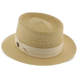 Dobbs Porkpie Bishop - Dobbs Straw Porkpie Hat - DSBISH