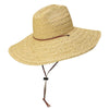Dorfman Pacific Lifeguard Sun City - Natural Rough Braid Raffia Lifeguard Wide Brim Hat