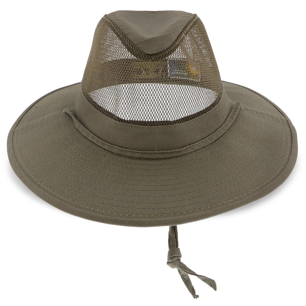 Dorfman Big Brim Safari Hat Olive XL