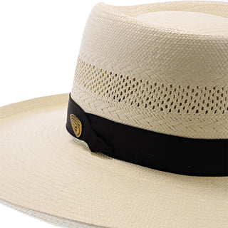 San Juan - Dobbs Vented Shantung Straw Fedora Hat
