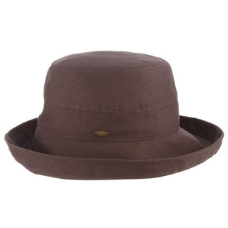 Bliss - Scala LC484 White Cotton Medium Brim Bretton Bucket Hat