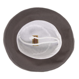 Bliss - Scala LC484 White Cotton Medium Brim Bretton Bucket Hat