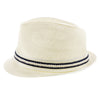 Starboard - Tropical Trends LS208 Paper Braid Straw Fedora Hat w/ Anchor Button Hat Pin