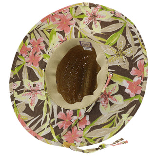 Palm Island - Natural Buri Braid Lifeguard Wide Brim Hat