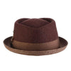 Century - Stacy Adams Wool Felt Fedora Hat with Paper Braid Brim