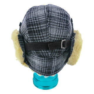 Reykjavk - Woolrich W9416 Aviator Red & Black Plaid Wool Blend Trapper Hat