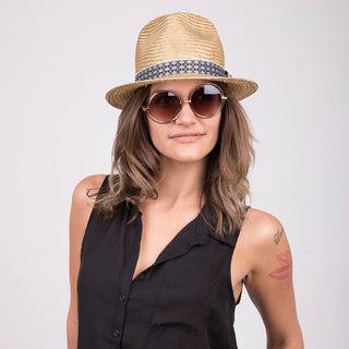 Midnight Luxe - Walrus Hats Sisal Straw Fedora Hat w/ Band