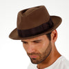 Compass - Walrus Hat Diamond Crown Wool Felt Fedora Hat