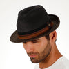 The City - Scala Black Paper Braid Fedora Hat